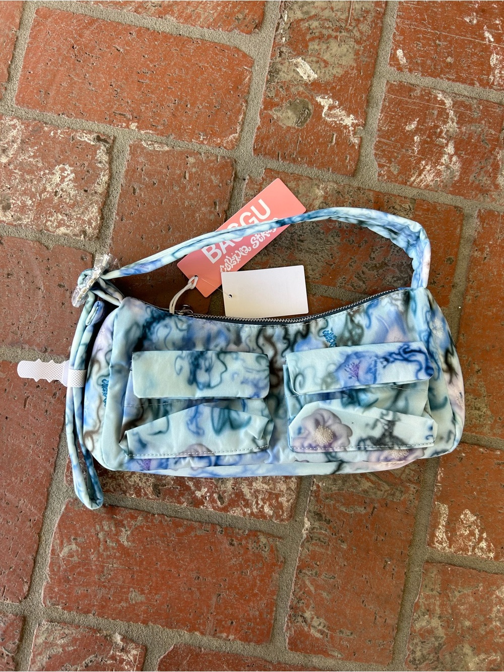 NWT BAGGU x Collina Strada Blue Thorn